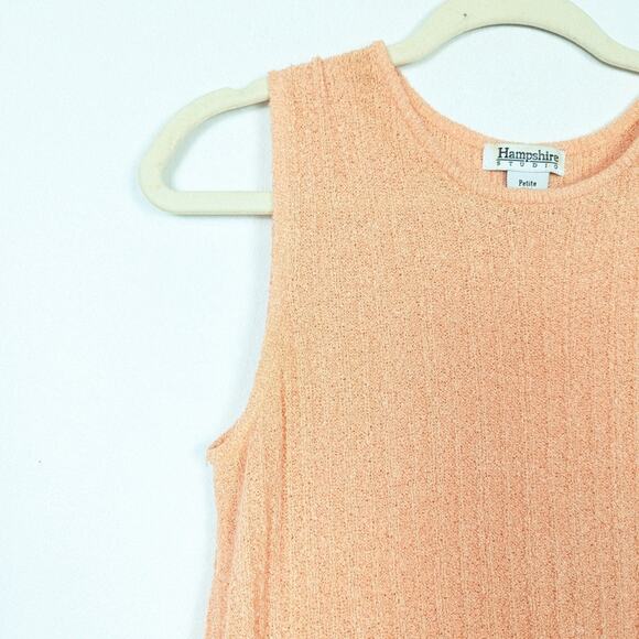 Hampshire Studio Orange Knit Petite Tank Top Size MP - Picture 4 of 6
